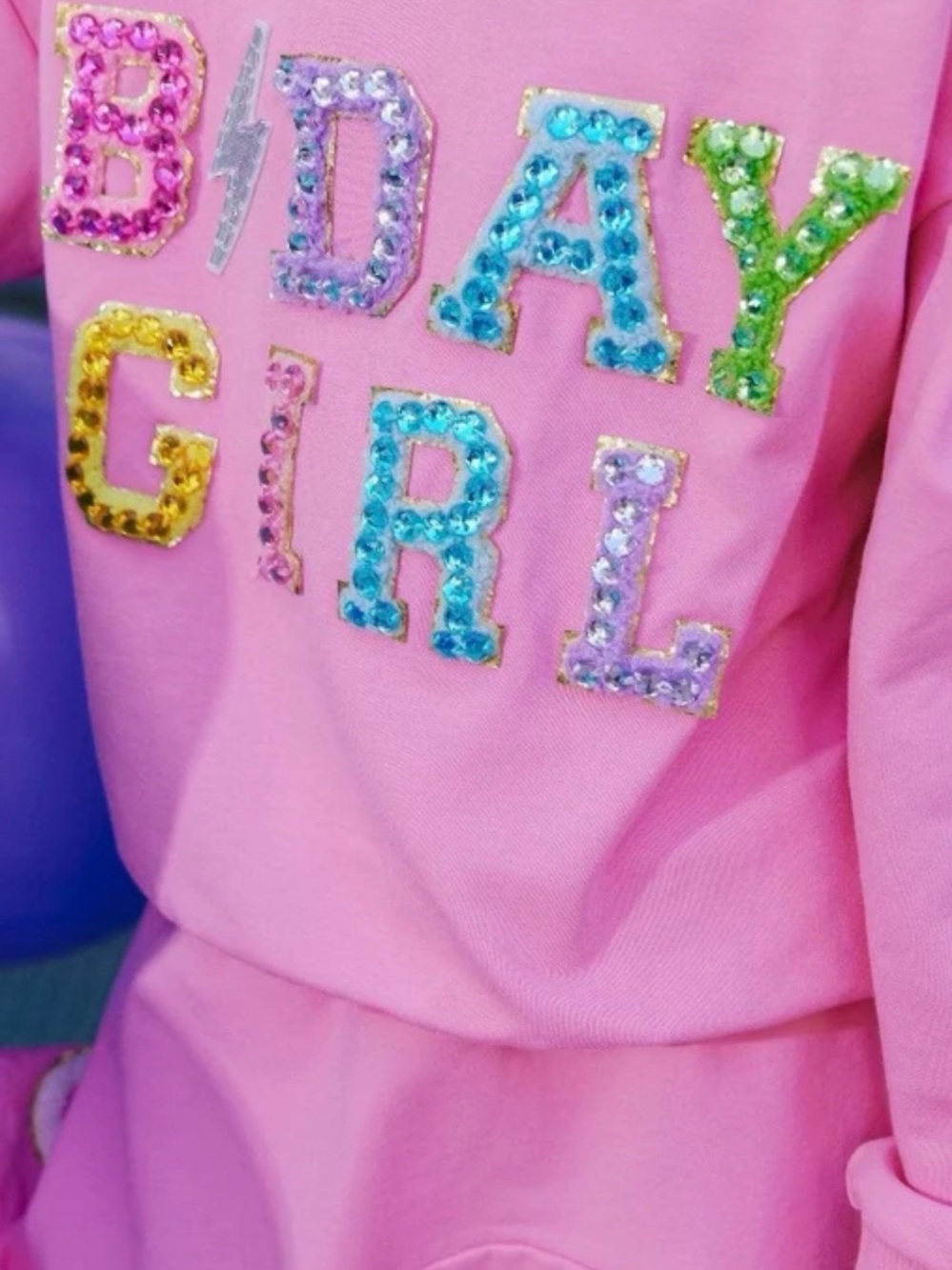 Lola and the Boys "B'DAY GIRL" embellished with colorful crystal gems. - Picture 3 of 9